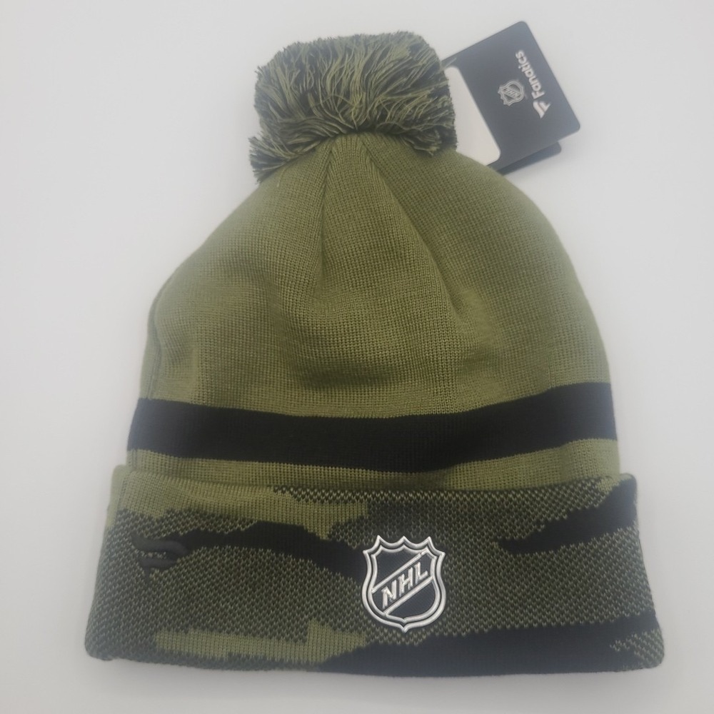Fanatics NHL Canada Salute to Service Beanie Pom Knit Hat One Size Winnipeg Jets